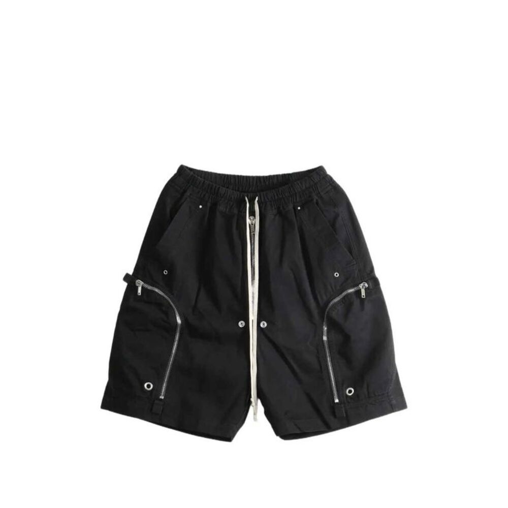 Rick Owens Drkshdw Men Bauhaus Shorts With Drawstring And Multiple Pockets